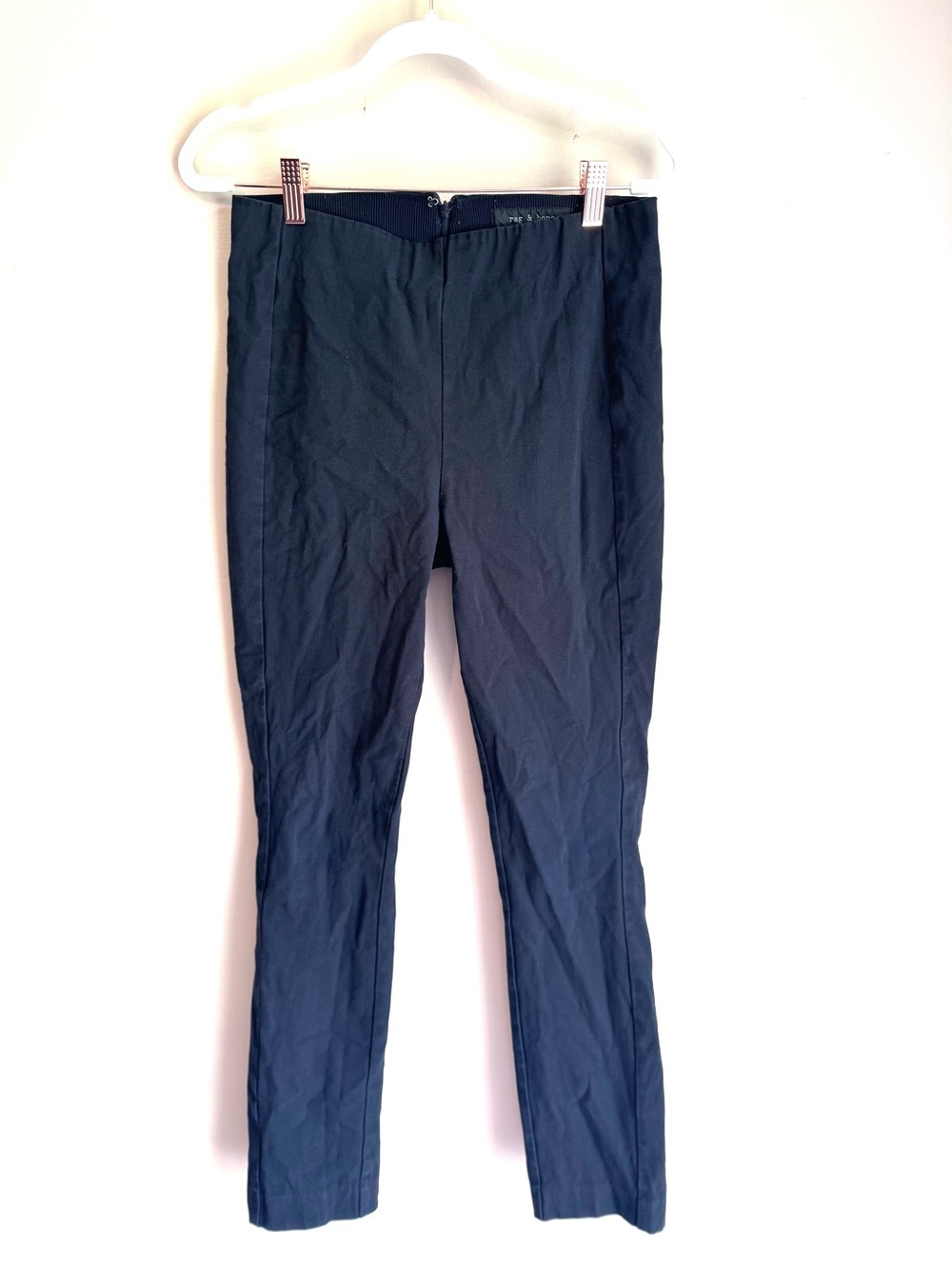 Rag & Bone Simone Equestrian Slim Ankle Pants Black Ponte 4 $295 - Picture 3 of 11